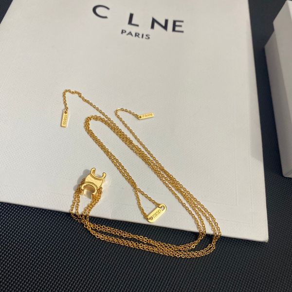 

designer ce logo necklace 18k gold plated pendant necklace fashion engagement love travel jewelry copper pendant necklace 2023 no fade neckl, Silver