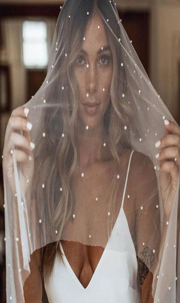 

bridal veils v114 pearls wedding with blusher 100 handmade beaded 3m cathedral veu collectionbridal2945923, Black