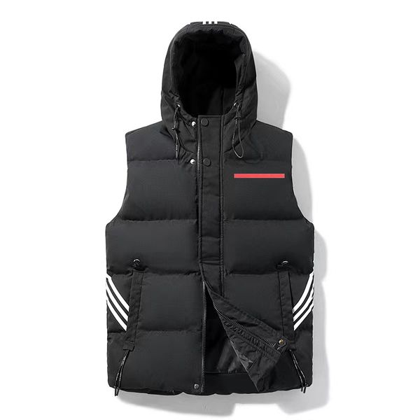 

designer men's vests jackets hoodies spring autumn coat fashion hooded vest sports windbreaker zipper couples coats man outerwear cloth, Black;white