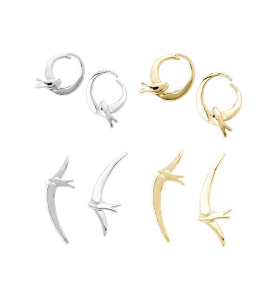 

fly me to the moon stud earring de 50 plated jewelry spanish original fashion 925 silver 14k gold round pin earrings festval luxury jewelry, Golden;silver