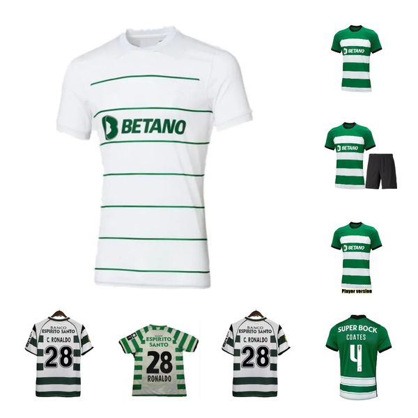 

sporting cp 23/24 lisboa soccer jerseys ronaldo lisbon jovane sarabia vietto coates acuna stromp men kids clube de football shirt 01 02 03, Black;yellow