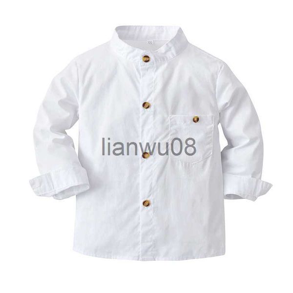 

kids shirts autumn fashion baby boy shirts long sleeve cotton white shirt casual kids gentleman dress blouses x0728, White;black