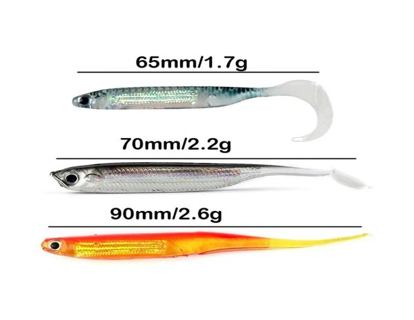 

5pcsbag fishing rainbow soft bait t tail lifelike fish sequin swing fishing spinner baits worm soft lures saltwater freshwater fo8730852