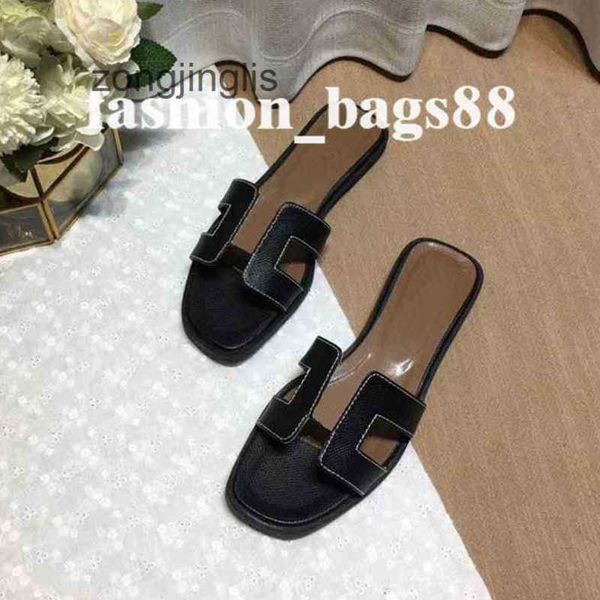 

slipper h oran sandal beacslippers bear famous shoes brand designer slipper women classic flat heel summer fashion outdoor flops leather lad