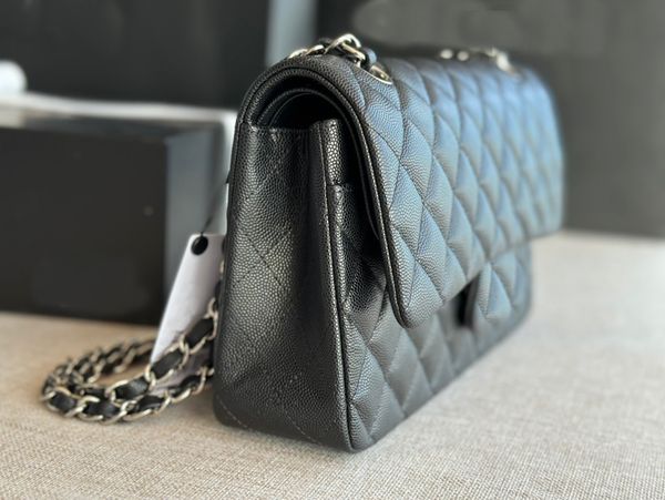 

Fashion Bag Men's and Women's Universal Bagss Handbags Shoulder Backpacks Card Case Wallets Waist Bags Bucket Bag Top Quality Size 25 Sell like hot cakes, 21#grey caviar gold buckle