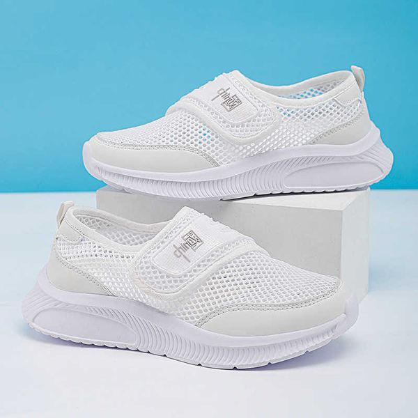 

children's hook & loop mesh sports shoes soft sole casual sneakers for kids breathable lightweight running trainers