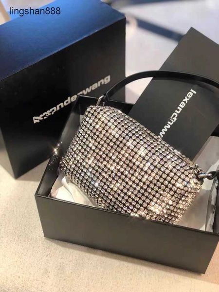 

evening bags designer 2023 new fashion high sense aw king underarm rhinestone bag full diamond leather portable bag female chain