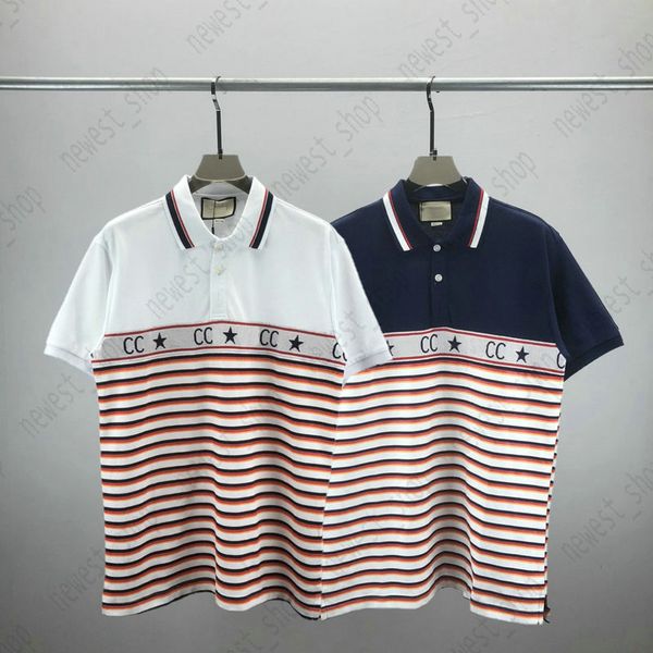 

2023 summer mens plus polos t shirt tees high men designer tshirt star patchwork striped womens letter print polo shirts t-shirts casual ltu, Black;brown