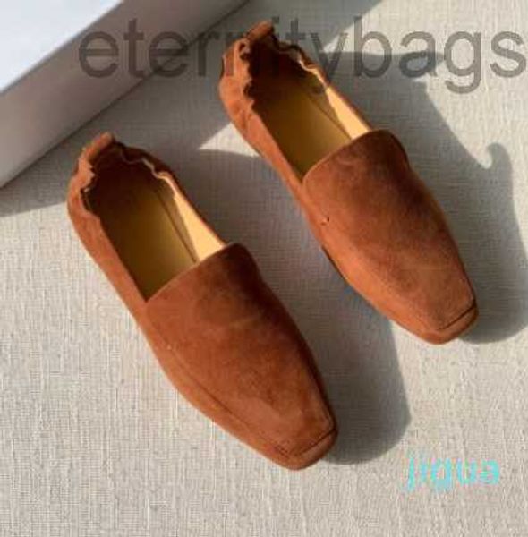 

women shoes toteme the travel loafers foldable perfect leather suede size 35-40 90lu, Black