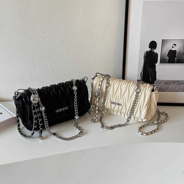 

designer bag small bag women fashion pleated small square bag chain crossbody bag bpms