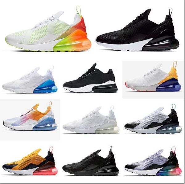 

2023 new 270 casual shoes mens women air 270s react triple black white royal chaussure bred be true metallic gold barely rose olive dusty ca