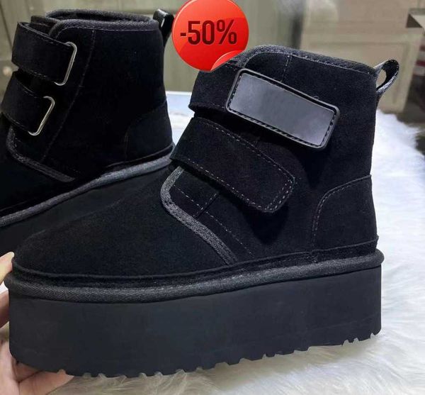 

aus winter snow boots designer winter boot ugglies australia classic women men booties brand ankle platform boot ultra matte1, Black