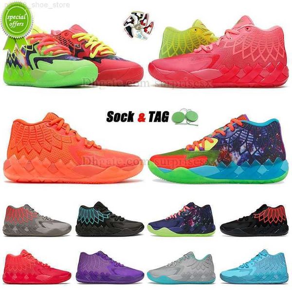 

low roller mb.01 mens baskteball shoes big size 12 46 lamelo ball la melo mlamelos rick and morty green red metallic gold yellow triple, Black