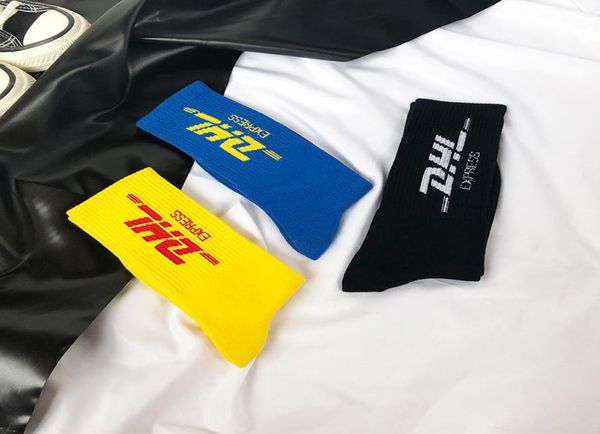

fashion men women thick socks hip hop accessories stockings print cotton long sock size 4 colors6835299, Black