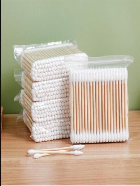 

2000 peices double round headed cotton swabs wooden sticks sanitary cotton swabs beauty sticks pointed makeup ears makeup remover23786766