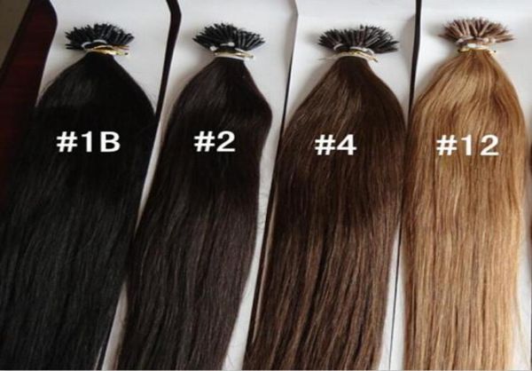

100g 18inch 20inch 22inch 24inc remy micro nano rings hair extensions 100 indian human hair extensions8835006, Black