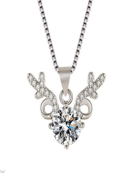 

crystal womens necklaces pendant clavicle chain gold silver plated6733496