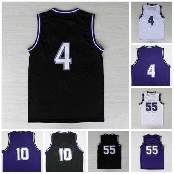 

vintage 10 bibby jersey men fashion 55 williams shirt 4 webber 21 divac black purple white stitched, Black;red