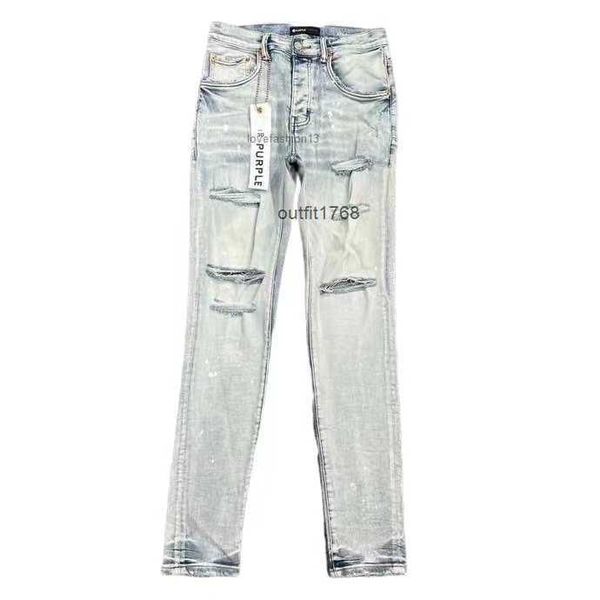 

purple men's designer anti slim fit casual fashiion jeans true brand, Blue