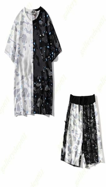 

mens t shirt designer t shirts women tshirts fake zipper print camo mosaic color luminous clothes classic colored alphabet t4701945, White;black