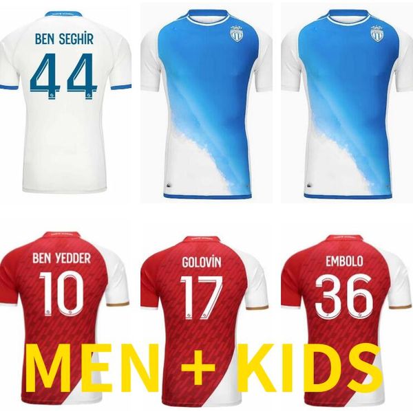

2023 2024 maillots as monacos soccer jerseys home minamino ben yedder jovetic golovin 23 24 geubbels men maillot de foot flocage jorge footb, Black;yellow