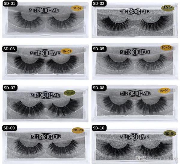 

3d eyelashes 17 styles selling 1pairlot full strip false eyelash long individual multilayer thick lashes7166022