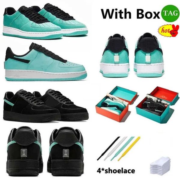 

new authentic tiffany running shoes co. x 1 low 1837 friends and family blue black sports sneakers outdoor trainers with original box 36-46