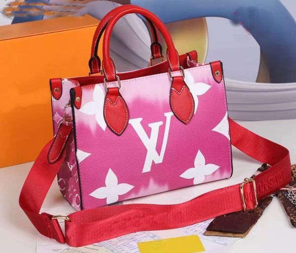 

the new luxury tote shoulder bag totes purse designer handbag message bags cluth brand crossbody pu leather embossed old flower with wallet