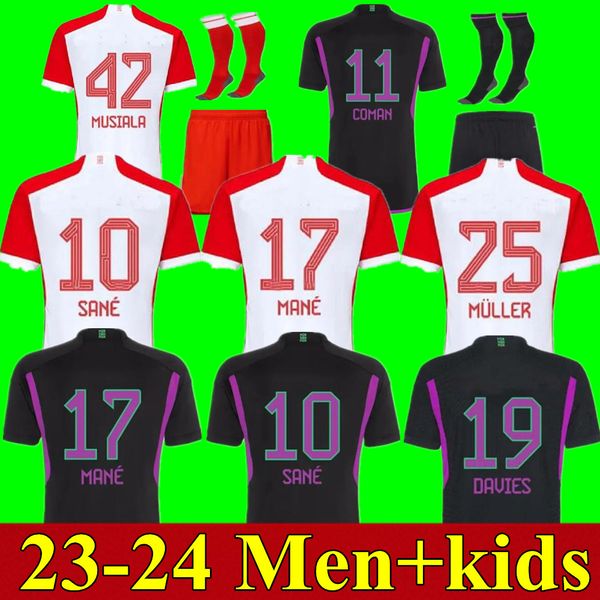 

23 24 musiala de ligt soccer jerseys player version mane sane bayern munich gnabry goretzka muller davies kimmich 2023 2024 football shirt m, Black;yellow