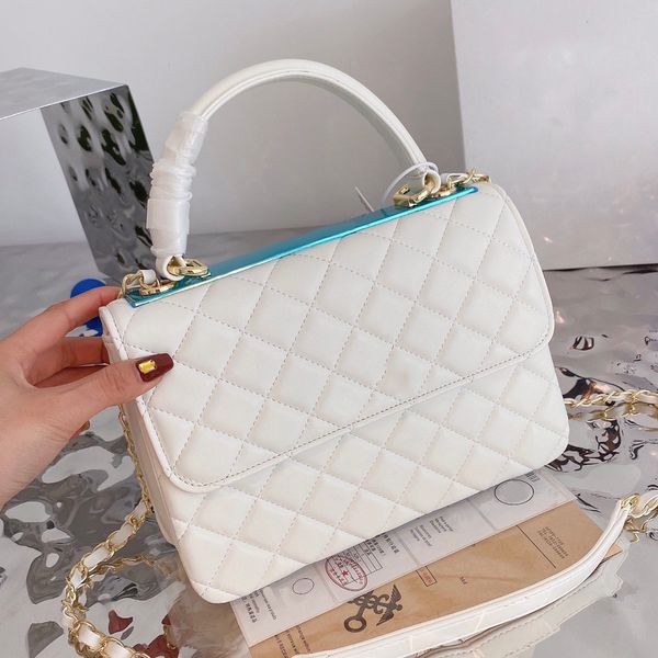 

luxury designer bag flap trendy cc soft shoulder bags clutch genuine leather caviar gabrielle quilted for women glod chain crossbody bag tot