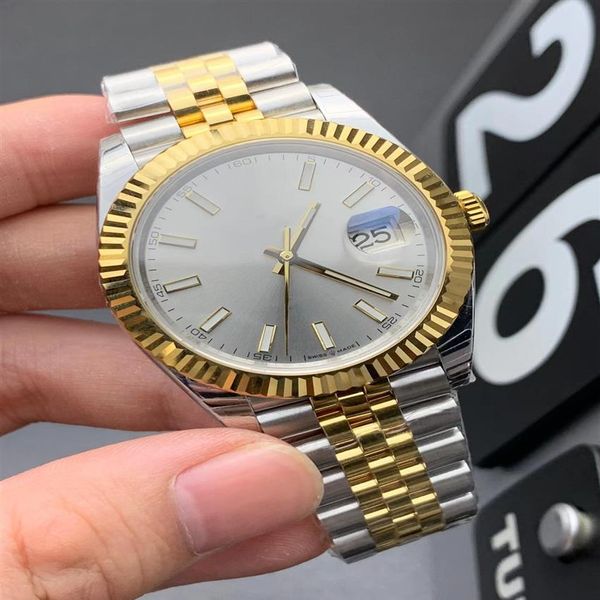

ew automatic mechanical watch 41mm diameter 3235 movement sapphire crystal mirror 904l fine steel case with waterproof strap278k, Slivery;golden