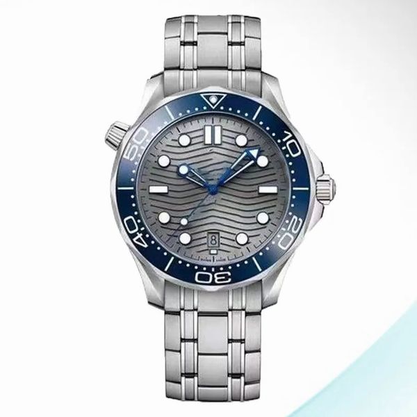 

hombre watches mens omege luxury watches automatic movement full stainless steel montre luxe design wristwatch waterproof luminous aaa fashi, Slivery;brown