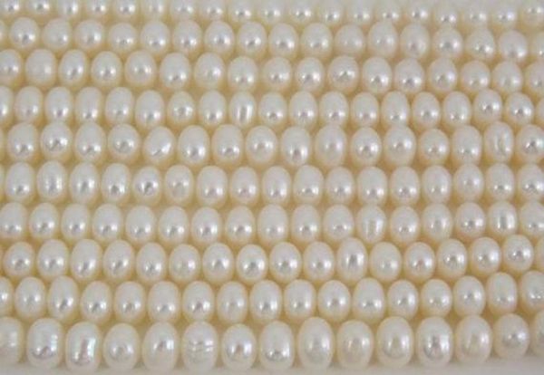

new arriver white color genuine freshwater pearl loose beads strands 6mm 15 inches pearl jewelrynew 8093142