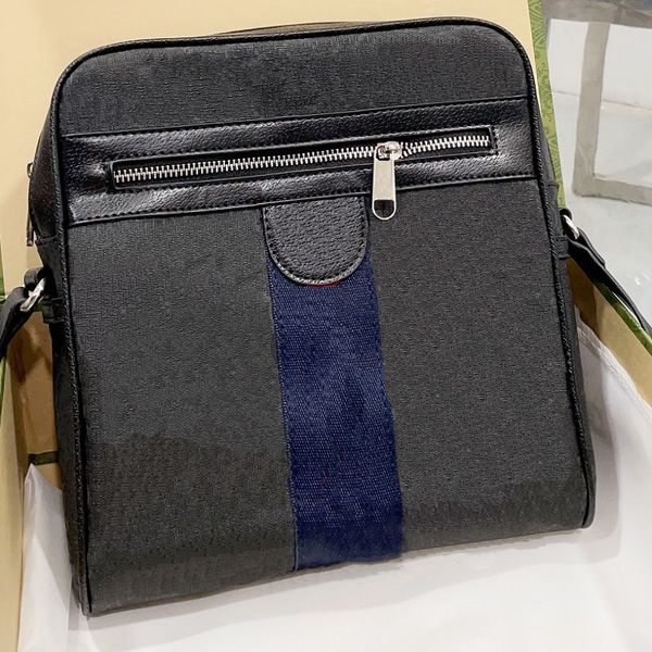 

outdoor shoulder bag men's cross body bag classic printed metal logo design vertical messenger bag