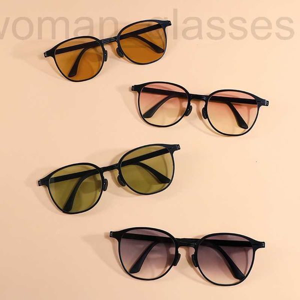 

fashion sunglasses frames designer 2023 new folding metal glasses ins personalized network red korean lightweight by8107 yhie, Black