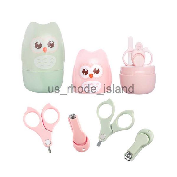 

nail care 4pcs baby nail trimmer clipper scissor file tweezer cartoon baby nail care kits with owl box newborn infant safety manicure set x0