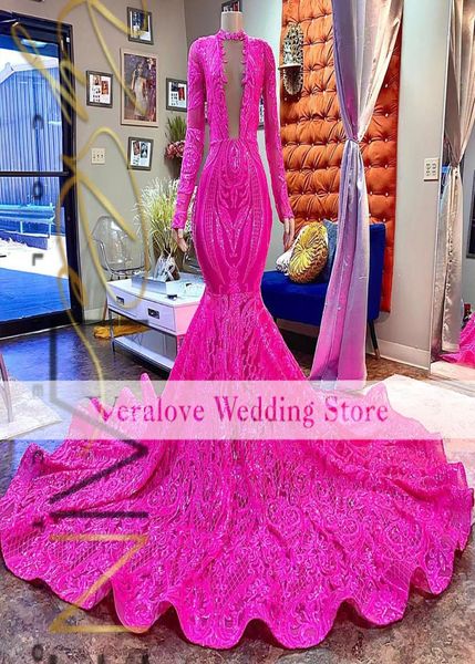 

sparkly sequins mermaid african prom dresses full sequins illusion birthday party dress evening gown3954747, Black