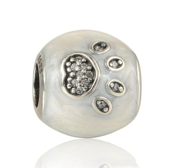 

pets charms s925 sterling silver beads fits for original jewelry style bracelets dog footprint lw56037915383686387, Bronze;silver
