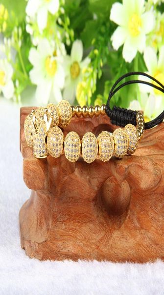 

new crown bracelet men and women macrame wedding style stainless steel bracelets bangles adjustable hip hop gold accessories gif2839919, Golden;silver