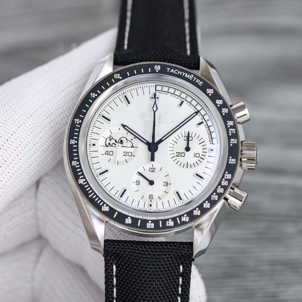 

this men's 50th anniversary chronograph pays tribute to mission 13 and features the highest version of a hand-wound high-end movement i, Slivery;brown