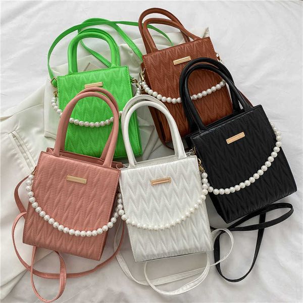 

designer bags bucket bag women's bag pearl chain portable shoulder bag pleated bag miu tote bag vvnu
