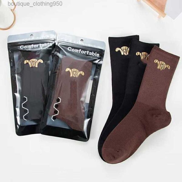 

multicolor fashion designer socks women cotton all-match classic breathable mixing football basketball socks, Black