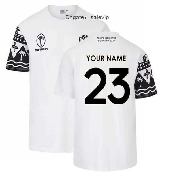 

2023 fiji home rugby jersey shirt 2023/2024 fiji home rugby training jersey size s---5xlbkxx, White;black
