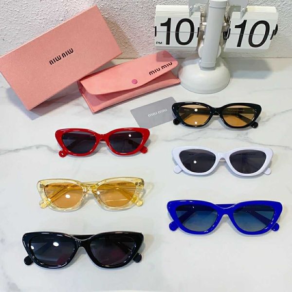

miu home star online celebrity same style personalized sunglasses popular cat eye sunglasses version, White;black