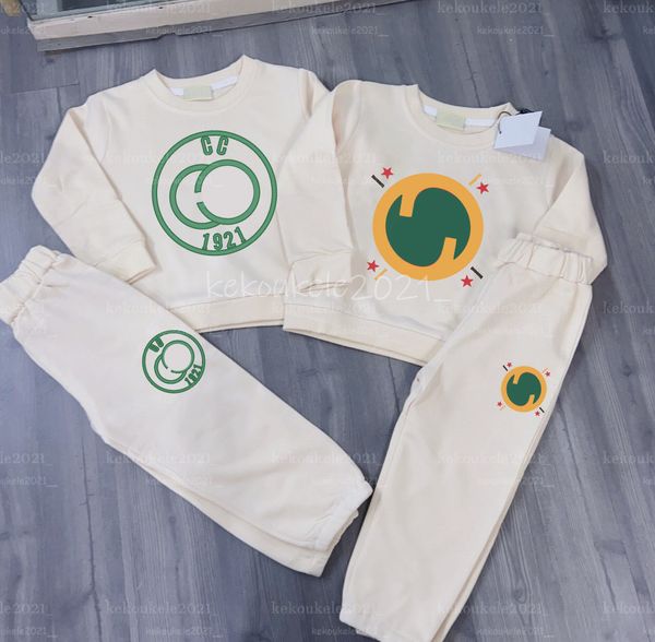 

fashion 1 set/2pcs kids boy girls brother cartoon hoodie sweatershirt jacket and long pants spring/autumn clothes 100% cotton children clot, White