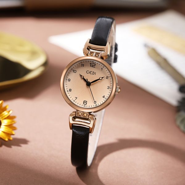 

womens watch watches luxury casual designer waterproof quartz-battery leather 27mm watch, Slivery;brown