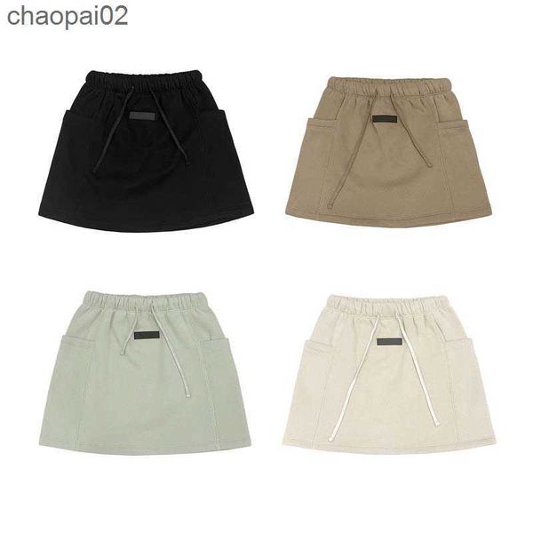

women's fashion sports skirt short elastic waist fashion sweatshirt skirt monochrome girl short skirt, Black