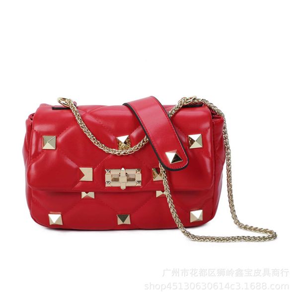 

group bag for woman bags ladiessmall velatninio designer new product womens handbag embroidered diamond lattice chain pu leather pattern riv