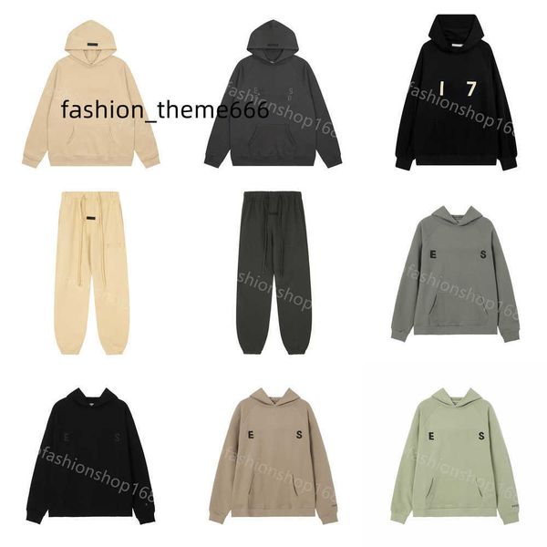 

mens hoodies ess sweatshirts designer mens women essent fashion loose essentail hoodie streetwear clothing essen lovers street tracksuit sui, Black