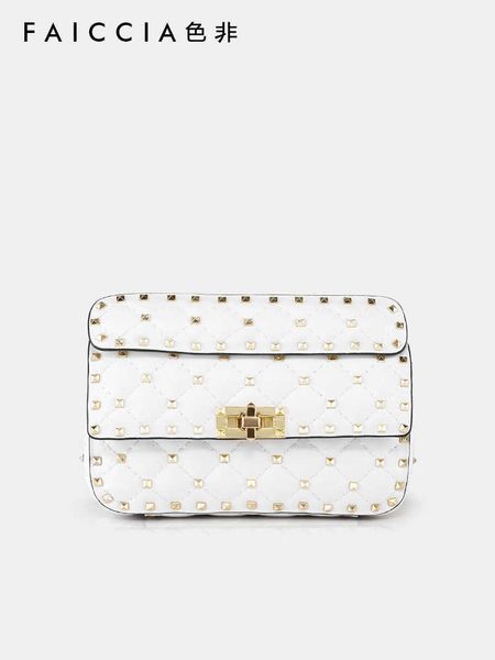 

new velatninio ladiescolorless designer bags bag for woman handbag riveted spring/summer leather chain shoulder bag versatile women's s